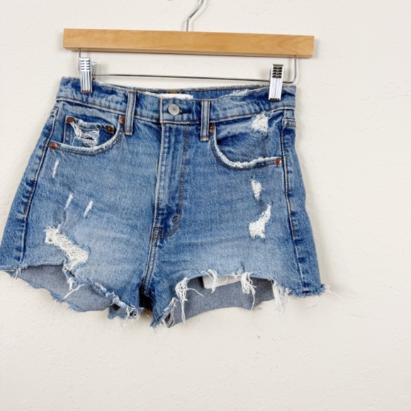 Abercrombie & Fitch The Mom High Rise Shorts Size 0 - Picture 2 of 5